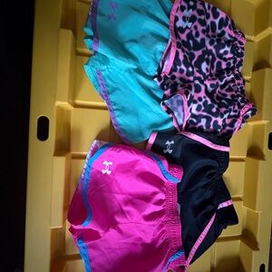 Under Armour Kids' size 2t Pink, Teal, and Black Shorts mix and match